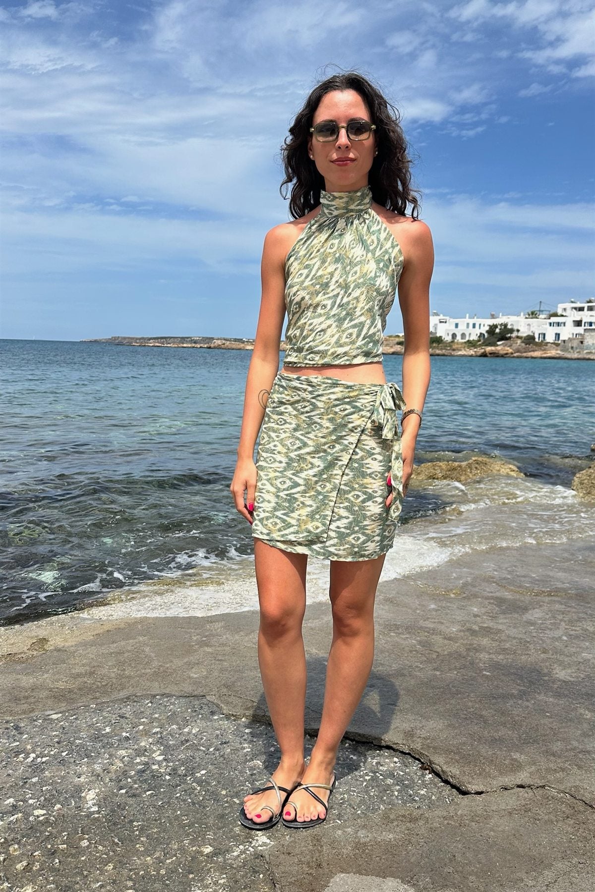 Triangle Top & Short Skirt