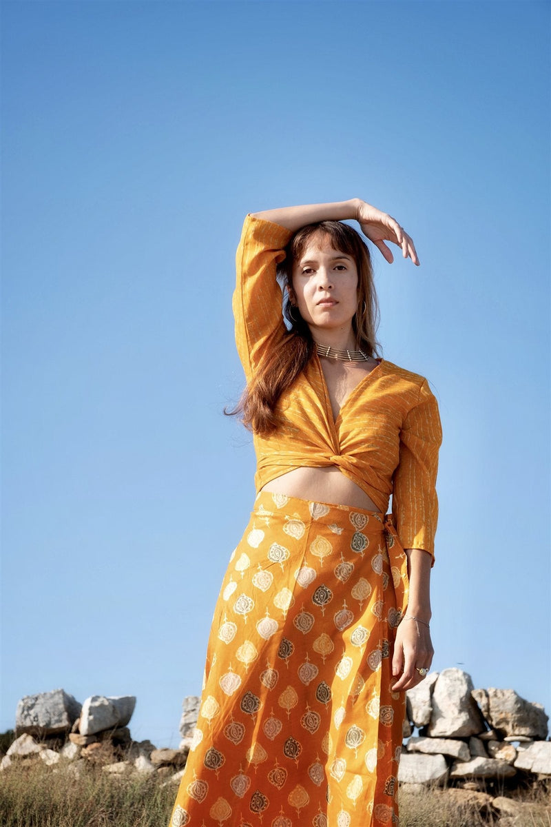 Saffron Block-Print Set