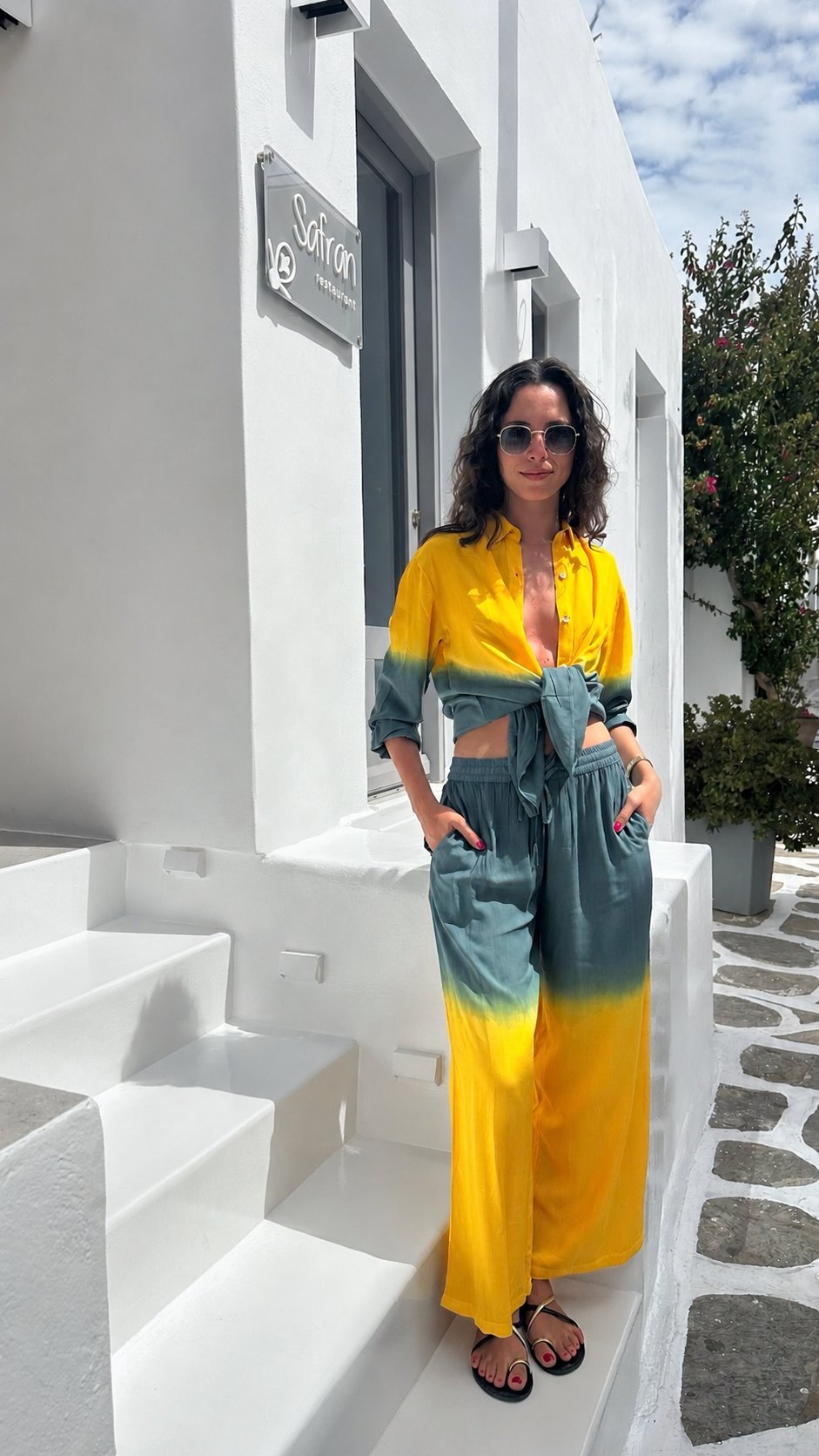 Dressed for the sea, then for dinner, without changing in between.