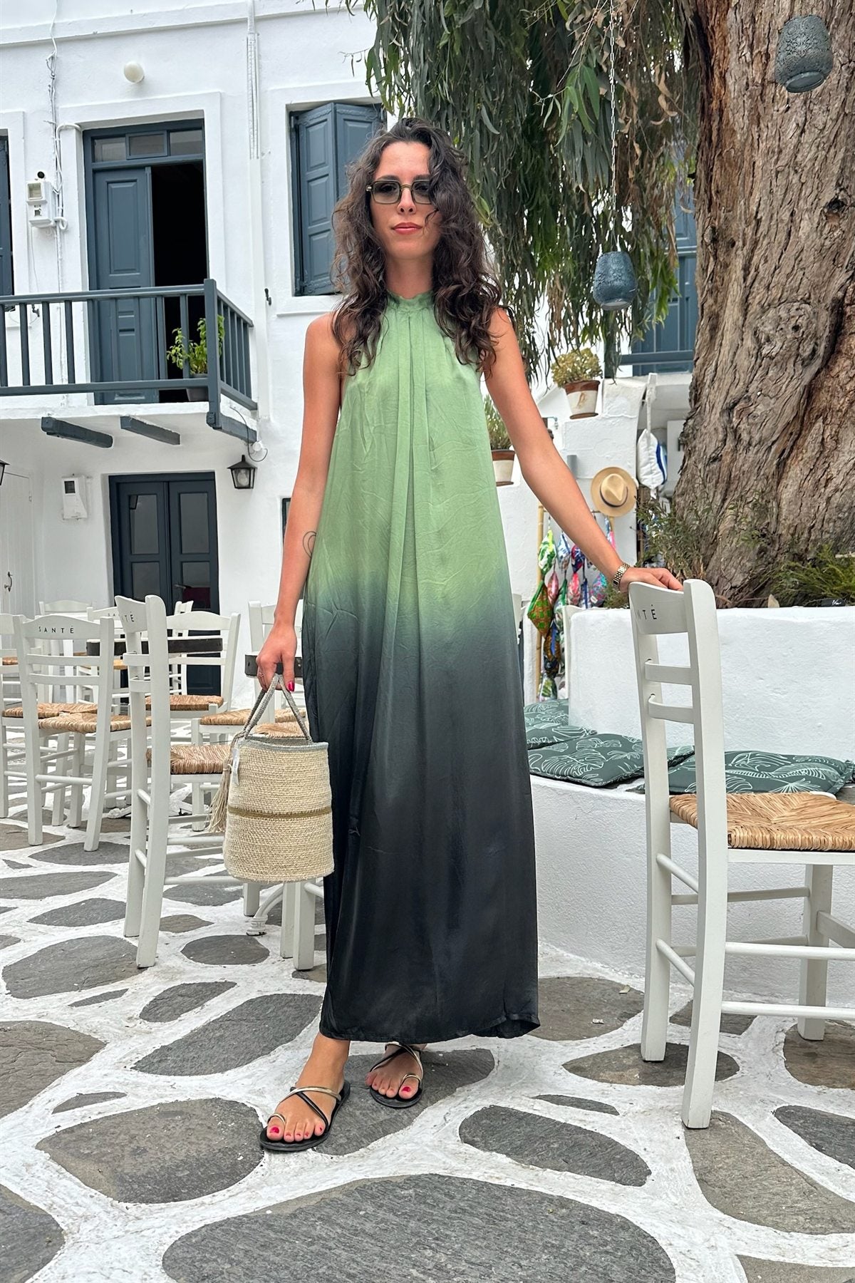 Green Ombré Maxi Dress
